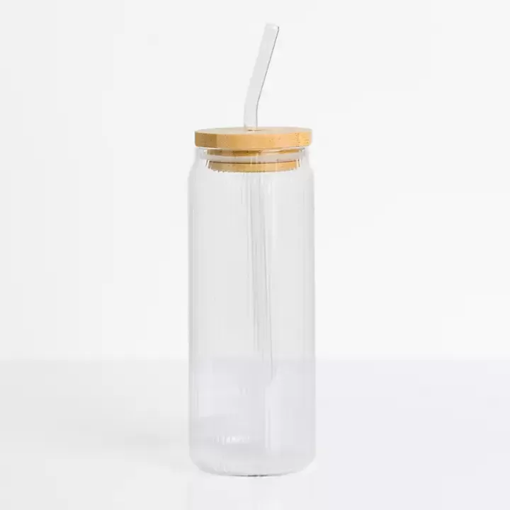 Clearance Linear Ribbed Glass Tumbler Glassware & Drinkware