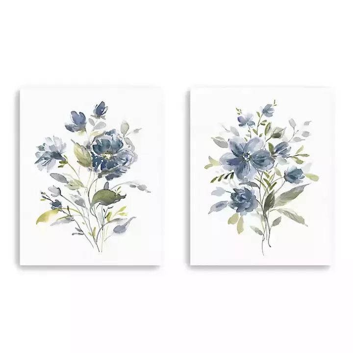 Sale Linen Botanical Navy 2-pc. Canvas Art Prints Canvas Art