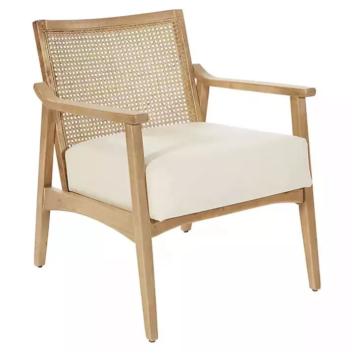 Hot Linen Wash Cane Back Alina Armchair Accent Chairs