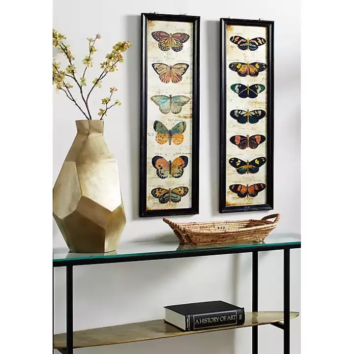 Outlet Literary Butterflies Framed Art Prints, Set of 2 Wall Quotes & Signs