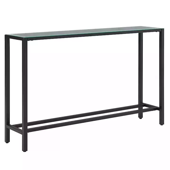 Store Long Metal Mirrored Top Console Table Console Tables