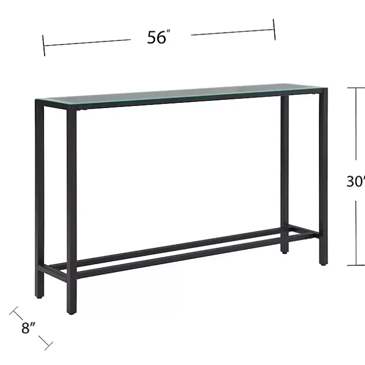 Store Long Metal Mirrored Top Console Table Console Tables