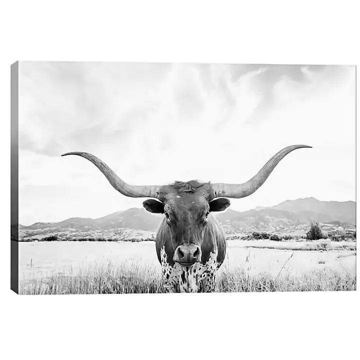 Discount Longhorn Giclee Canvas Art Print Canvas Art