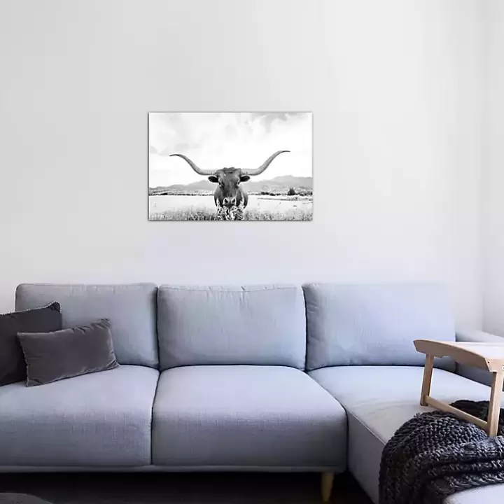 Discount Longhorn Giclee Canvas Art Print Canvas Art