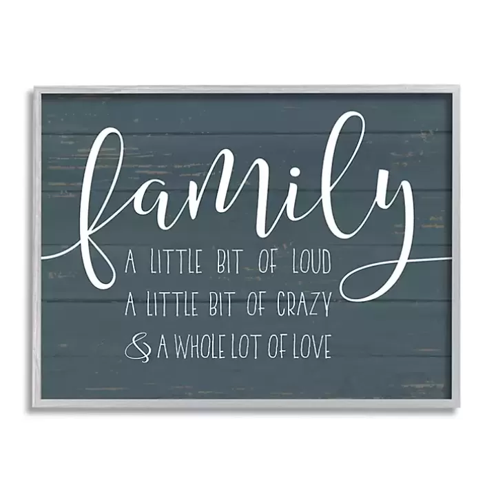 Best Sale Loud Family Framed Giclee Canvas Art Print Wall Quotes & Signs