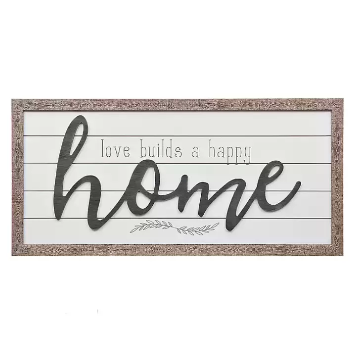 New Love Builds a Happy Home Printed Wall Art Wall Quotes & Signs