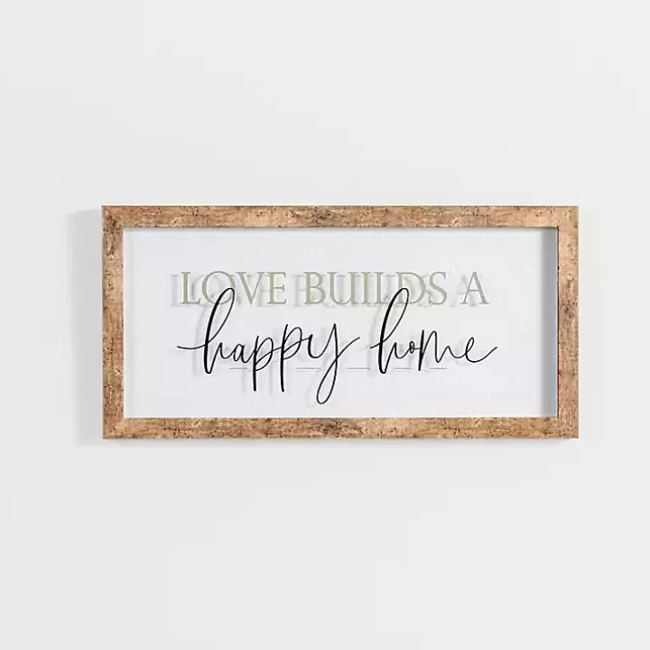 Cheap Love Builds a Happy Home Wall Plaque Wall Quotes & Signs