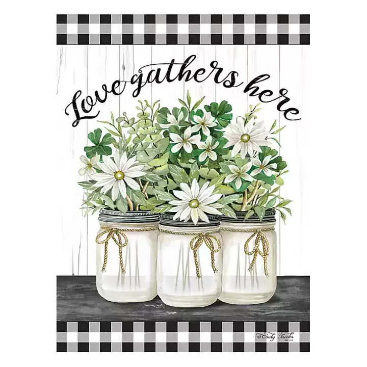 Shop Love Gathers Here Giclee Canvas Art Print Wall Quotes & Signs