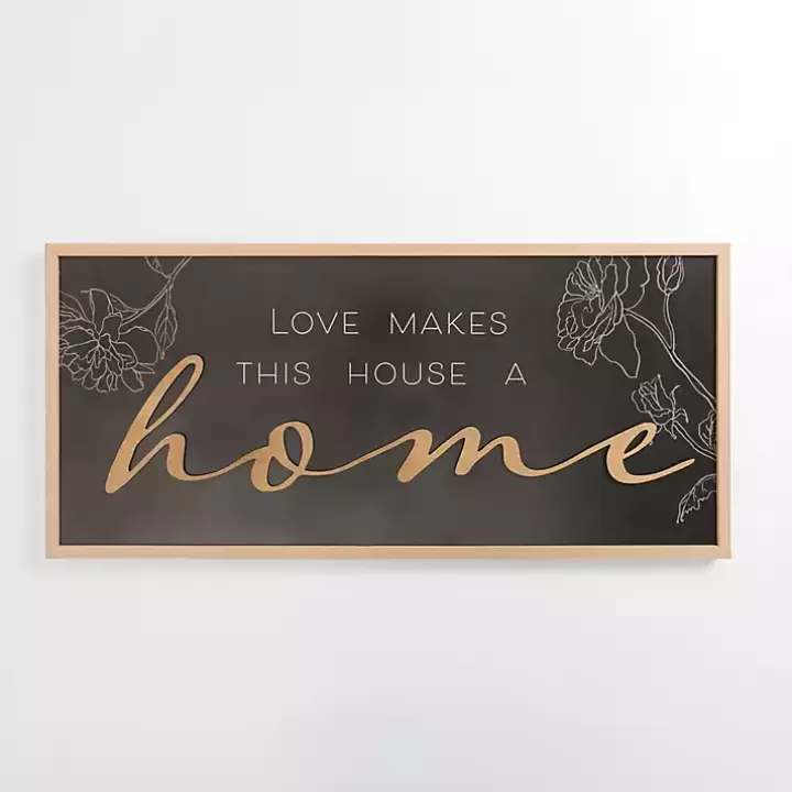 Flash Sale Love Makes This House a Home Wall Plaque Wall Quotes & Signs