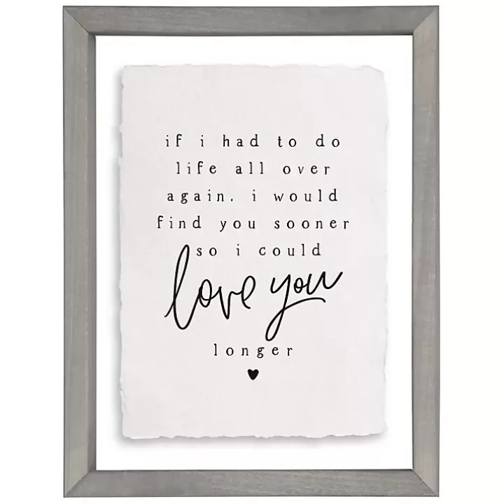 Sale Love You Longer Framed Wall Plaque Wall Quotes & Signs