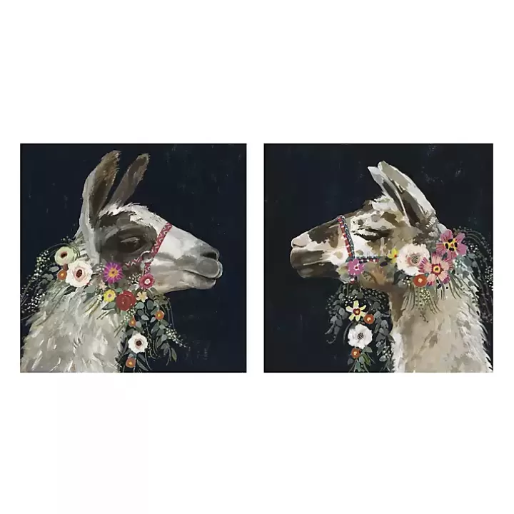 Sale Lovely Llama Canvas Art Prints, Set of 2 Canvas Art