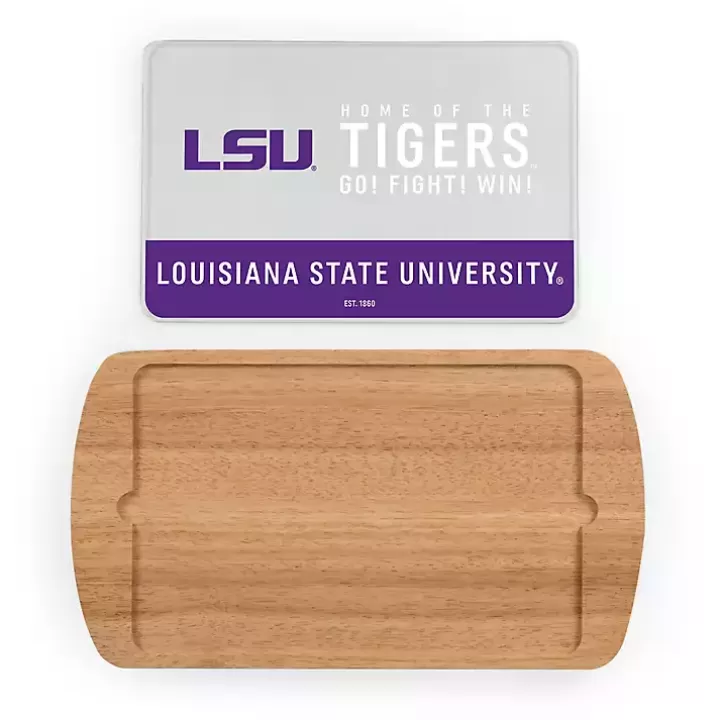 Shop LSU Tigers Wood and Glass Serving Board Serving & Entertaining