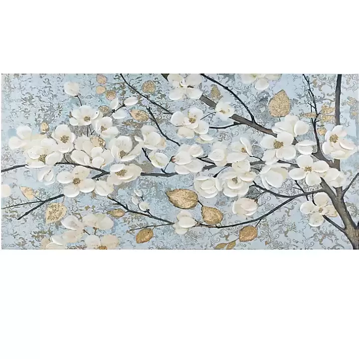 Sale Luminous Gold Foil Bloom Canvas Art Print Canvas Art