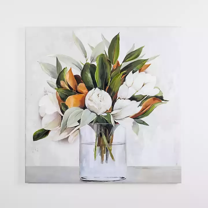 Hot Magnolia Bouquet Canvas Art Print Canvas Art