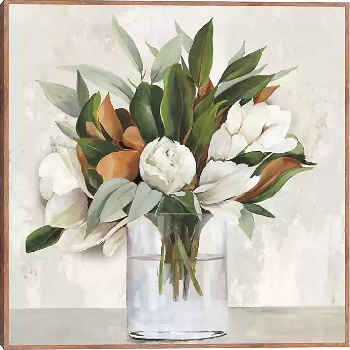 Cheap Magnolia Bouquet Framed Canvas Art Print Canvas Art