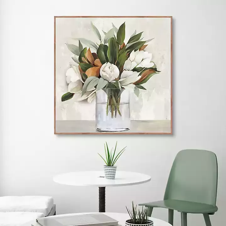 Cheap Magnolia Bouquet Framed Canvas Art Print Canvas Art