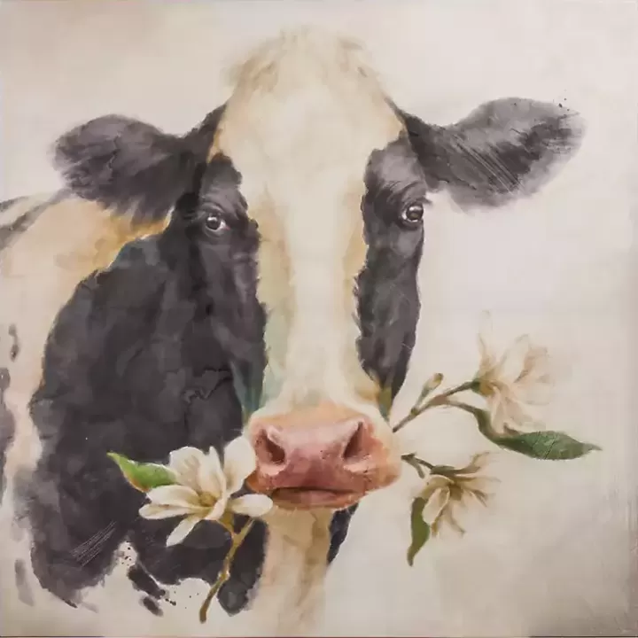 Shop Magnolia Cow Canvas Art Print Canvas Art