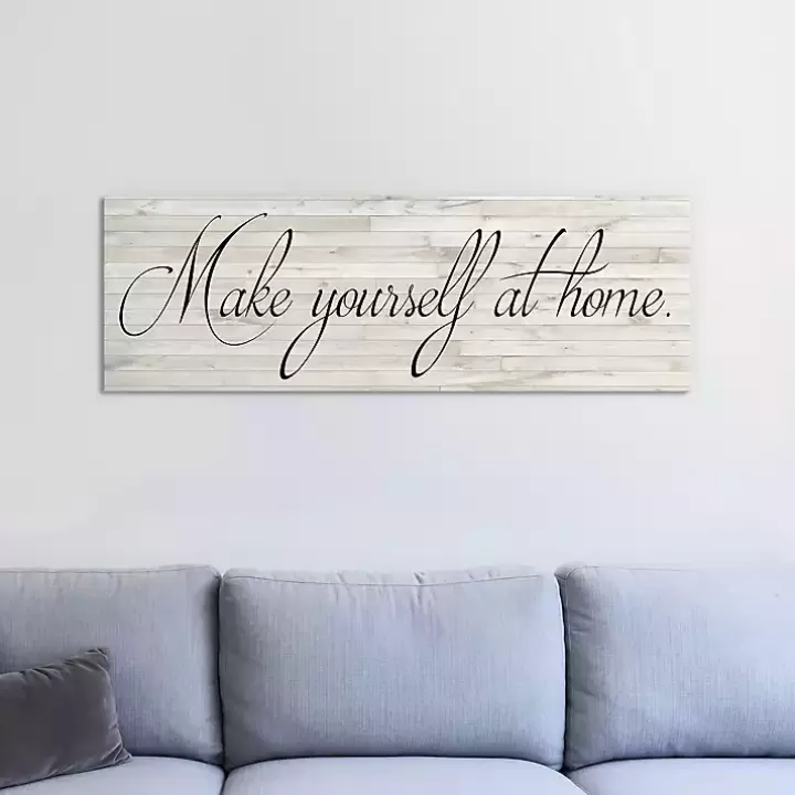 Shop Make Yourself at Home Canvas Art Print Wall Quotes & Signs