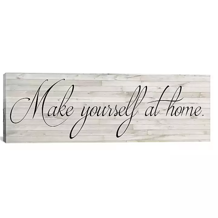 Shop Make Yourself at Home Canvas Art Print Wall Quotes & Signs