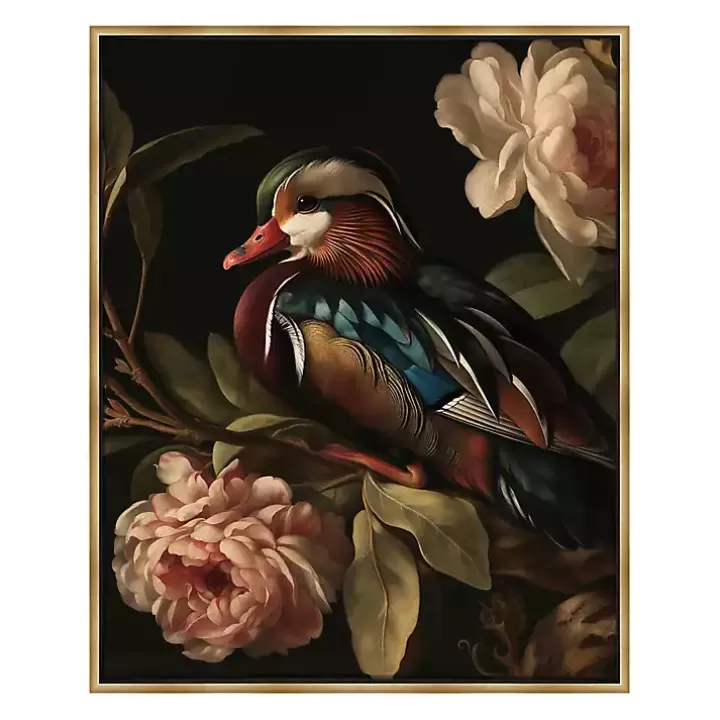 Store Mallard Floral Dutch Framed Canvas Art Print Canvas Art