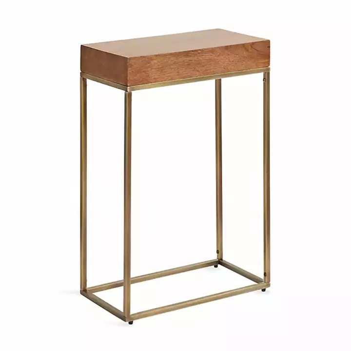 Best Mango Wood & Slim Karlsen Accent Table Accent & End Tables