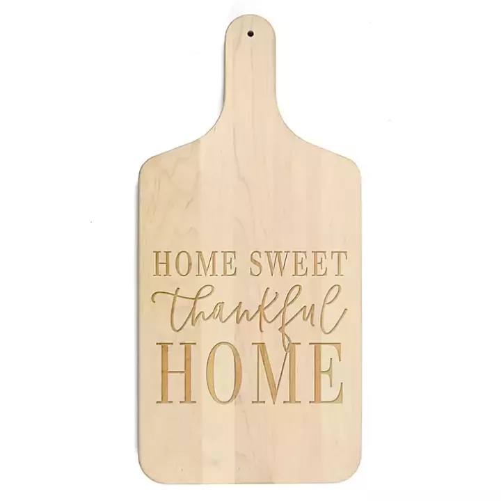 Sale Maple Wood Home Sweet Thankful Home Cutting Board Serving & Entertaining