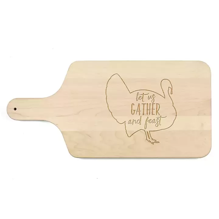 Sale Maple Wood Let Us Gather & Feast Cutting Board Serving & Entertaining
