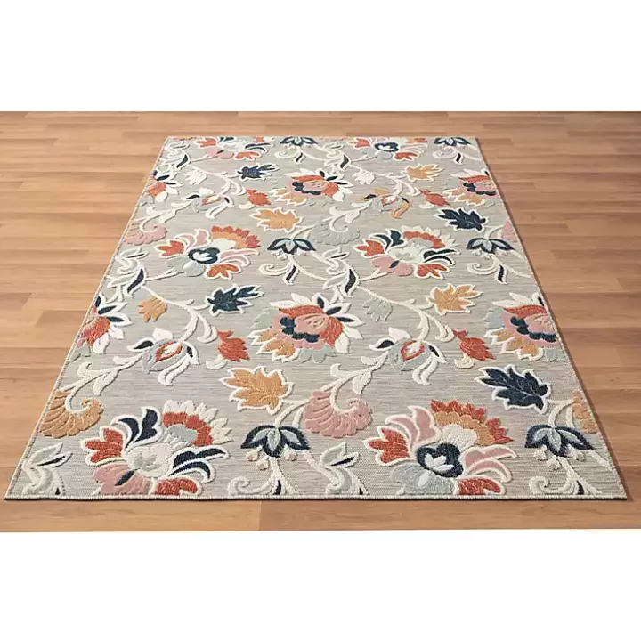 Online Mara Floral Blossom Indoor/Outdoor Area Rug, 7x9 Outdoor Rugs