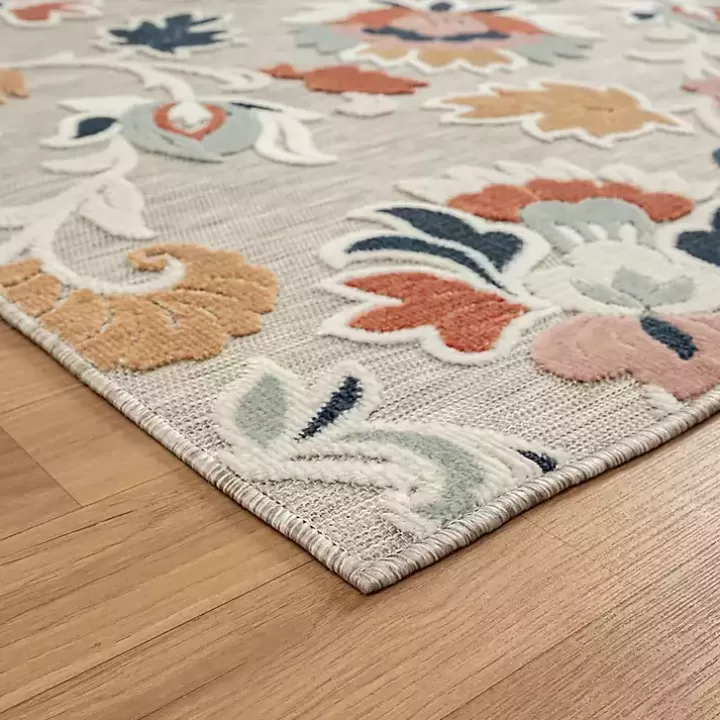 Online Mara Floral Blossom Indoor/Outdoor Area Rug, 7x9 Outdoor Rugs