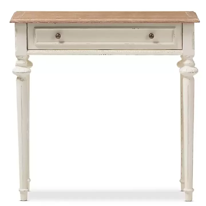 Outlet Marquetterie Whitewashed Oak Top Console Table Console Tables