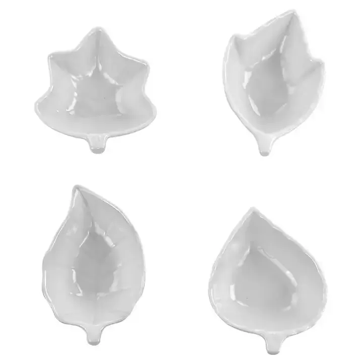 Store Martha Stewart Ceramic Leaf Dishes, Set of 4 Serving & Entertaining