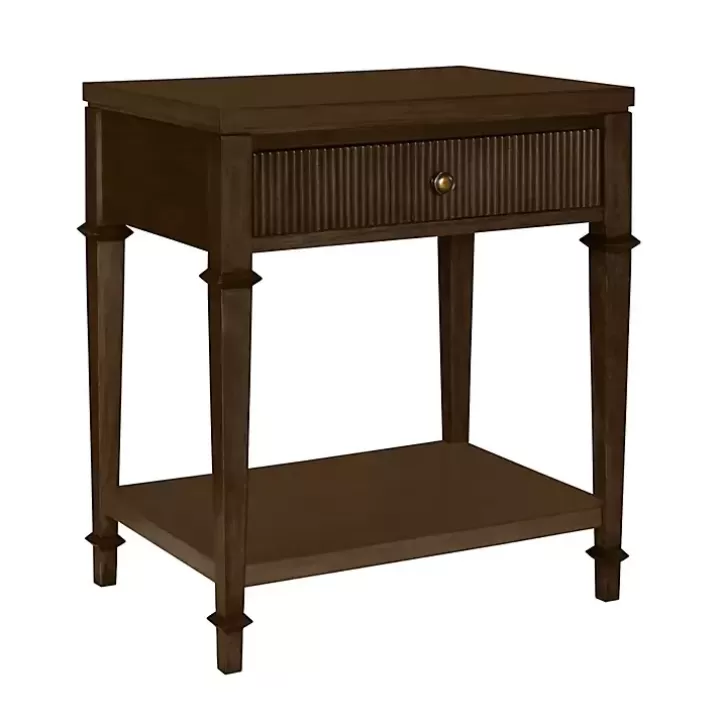 Fashion Martha Stewart Dark Wood Nightstand Nightstands