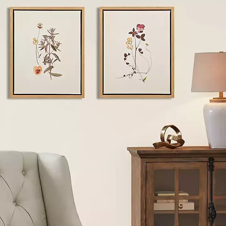 Sale Martha Stewart French Herbarium Framed Art Set Framed Art
