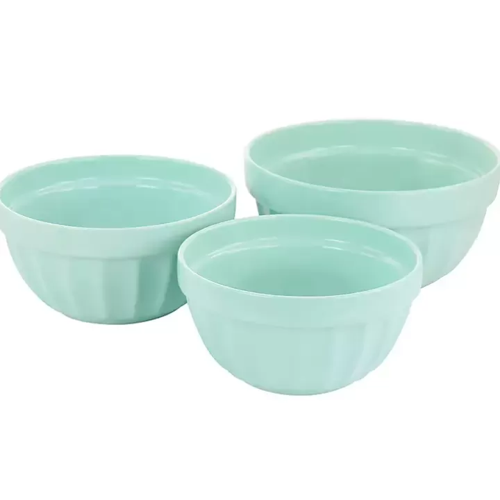 Best Sale Martha Stewart Mint Stoneware Bowls, Set of 3 Serving & Entertaining