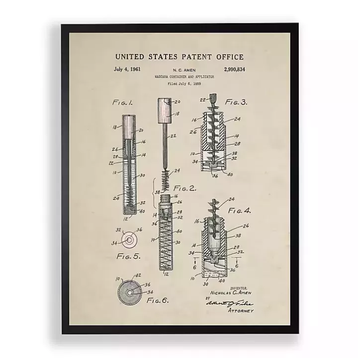 Clearance Mascara Patent Framed Art Print Framed Art
