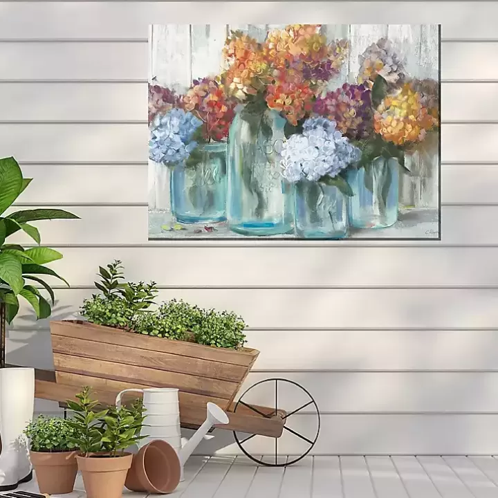 Fashion Mason Jars Outdoor Canvas Art Print Outdoor Wall Decor