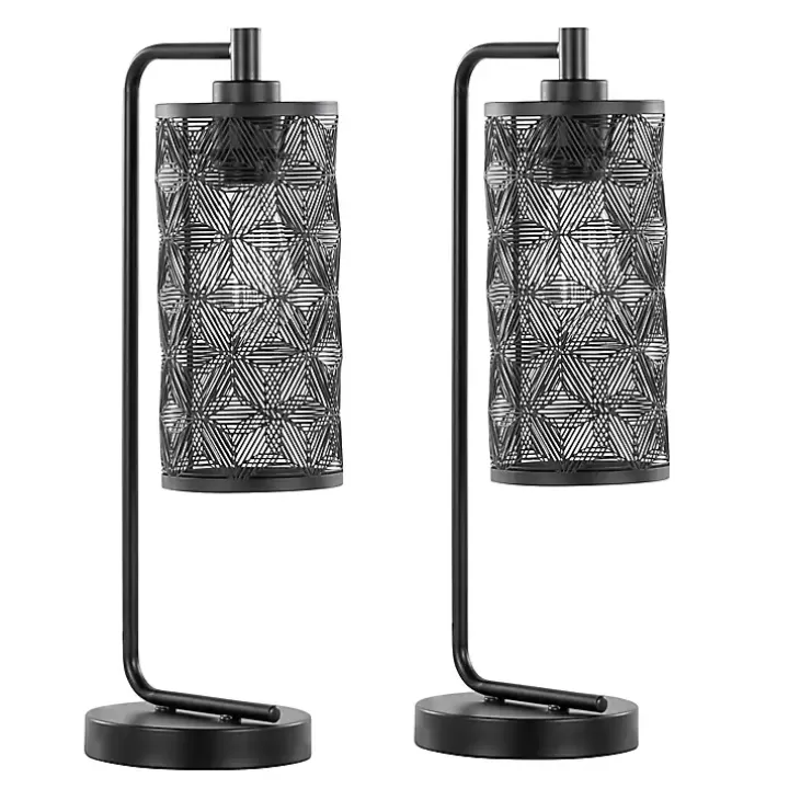 Sale Matte Metal Cutout Table Lamps, Set of 2 Table Lamps