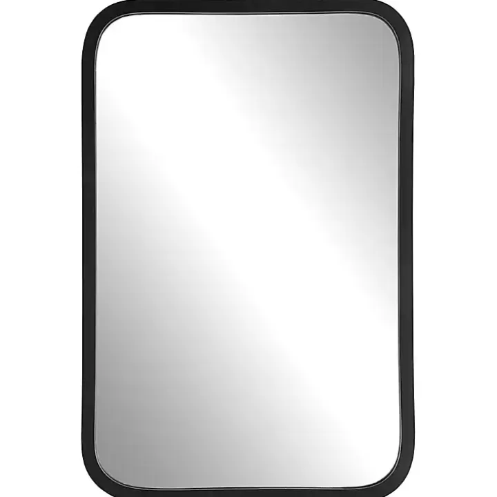 Flash Sale Matte Black Rectangular Wall Mirror Framed Mirrors