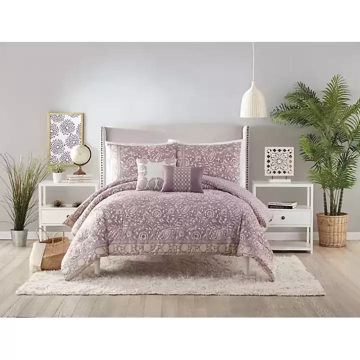 Fashion Mauve Scorro 5-pc. Queen Comforter Set Comforters