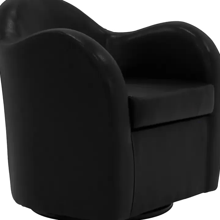 Shop Max Faux Leather Swivel Club Accent Chair Accent Chairs