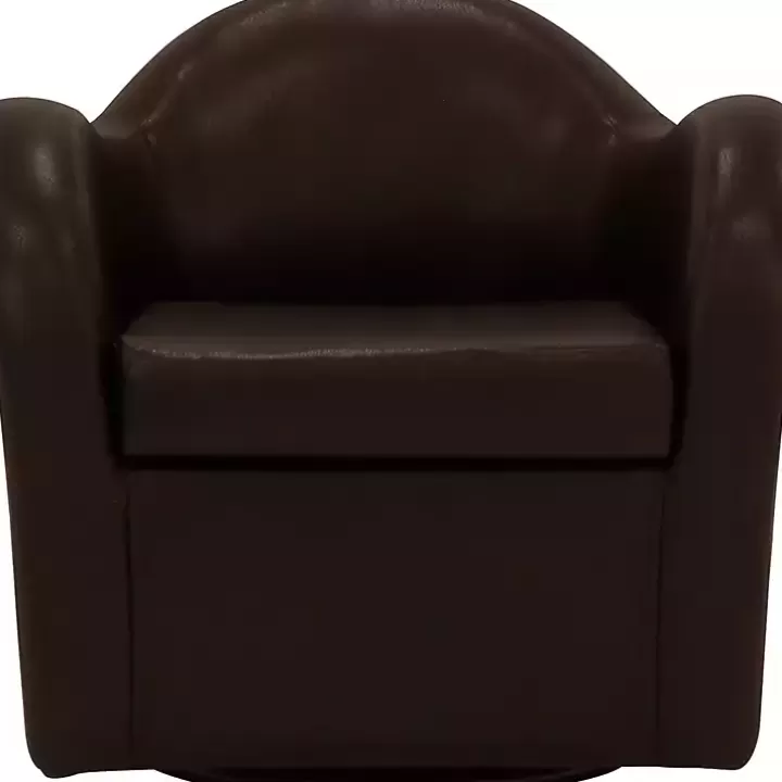 Discount Max Faux Leather Swivel Club Accent Chair Accent Chairs