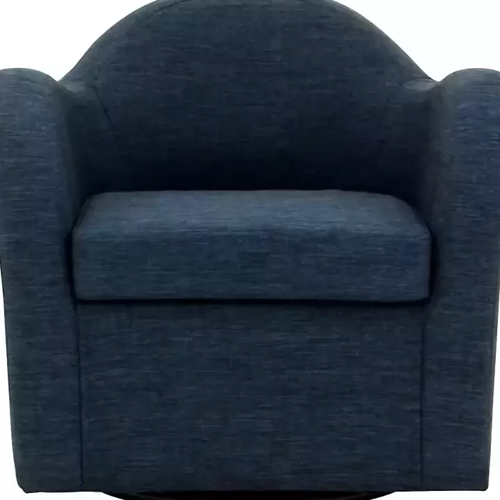 Outlet Max Navy Swivel Club Accent Chair Accent Chairs