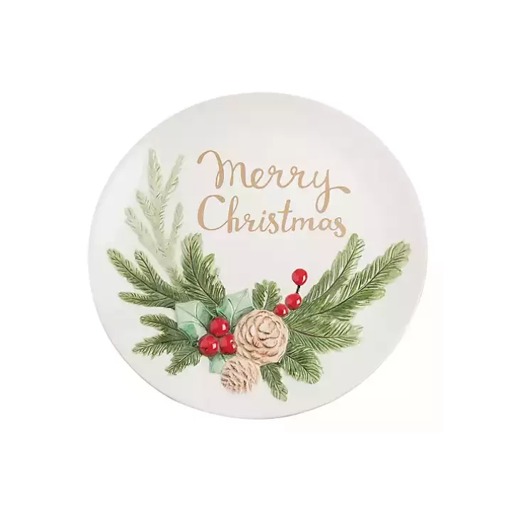 Online Merry Christmas Round Serving Platter Serving & Entertaining