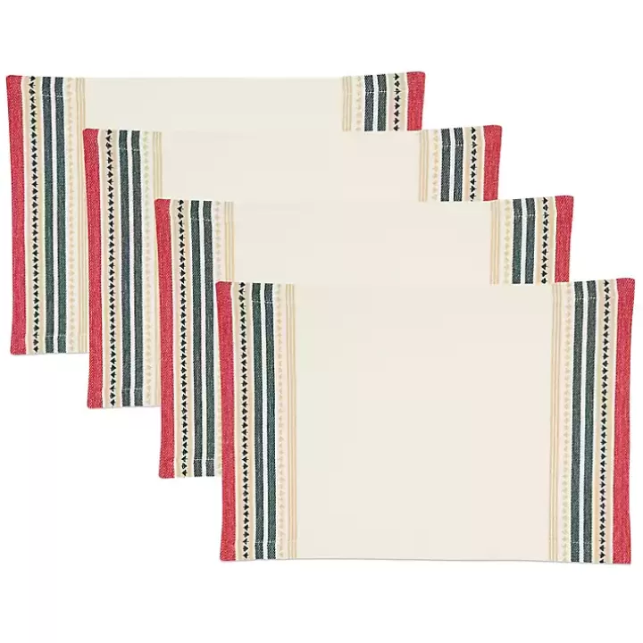 Sale Merry Pines Cotton Placemats, Set of 4 Table Linens