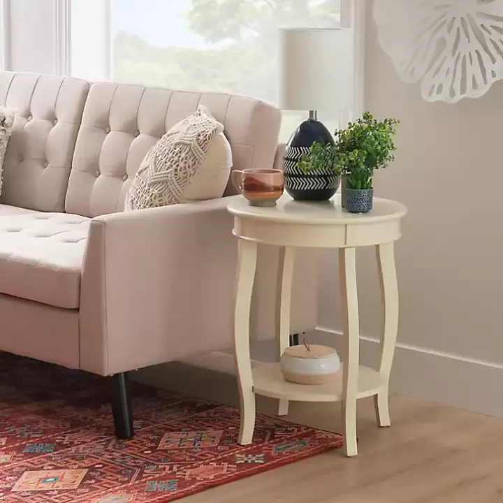 Flash Sale Merryweather Off White Accent Table Accent & End Tables