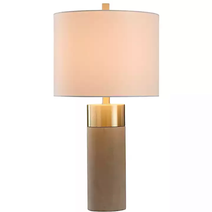 Cheap Metal and Concrete Cylindrical Table Lamp Table Lamps