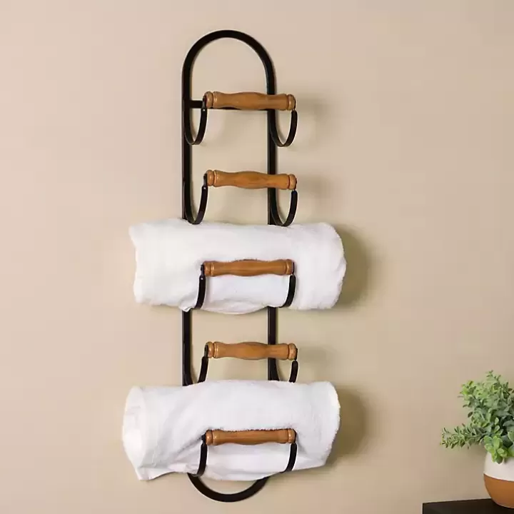 Flash Sale Metal and Wood Tiered Multi-Use Wall Rack Wall Storage