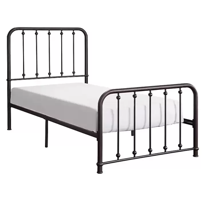 Cheap Metal Slat Bronze Twin Platform Bed Beds & Headboards