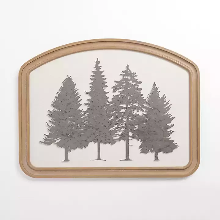Clearance Metal Tree Scene Framed Wall Plaque Wall Plaques