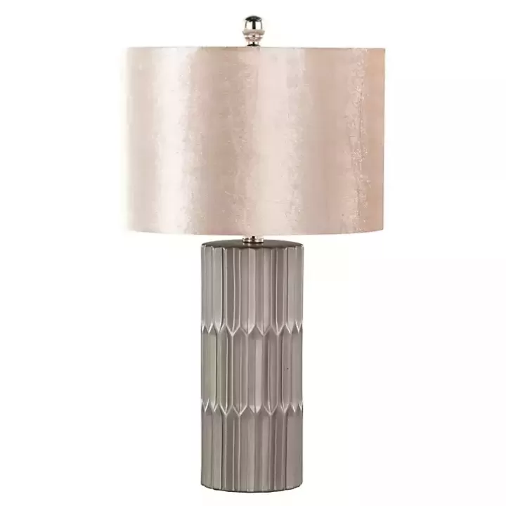 Fashion Metallic and Champagne Tanya Table Lamp Table Lamps